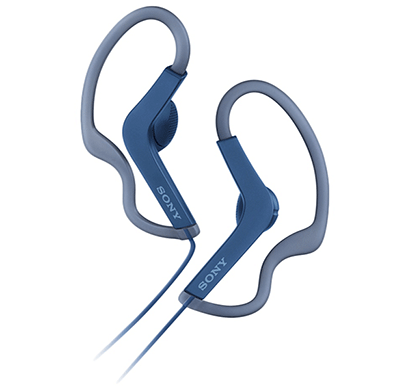 sony mdr-as210apbqin open-ear active sports earphone (blue)